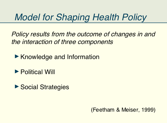 Model for Shaping Health Policy